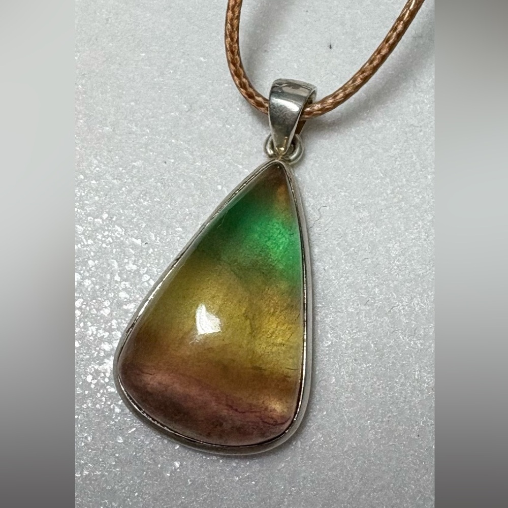 Sterling Silver Fluorite Bezel-set Pendant